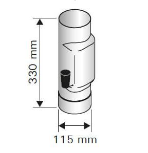 Harvia WZ115030SP | Drosselkappe Edelstahl Schornsteinmodel 115 mm