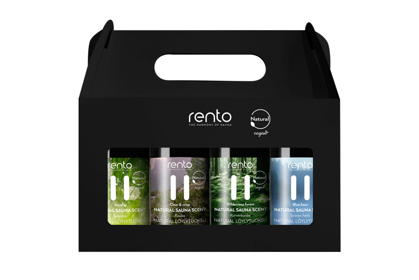 rento Aufgusskonzentrat Set Naturdüfte | Vegan & Bio | 4 x 100 ml