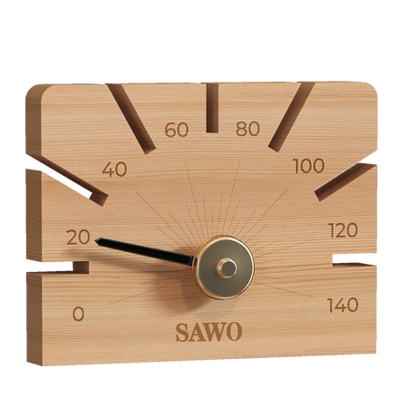 Sawo Loisto Saunathermometer eckig aus Zeder 108-TD