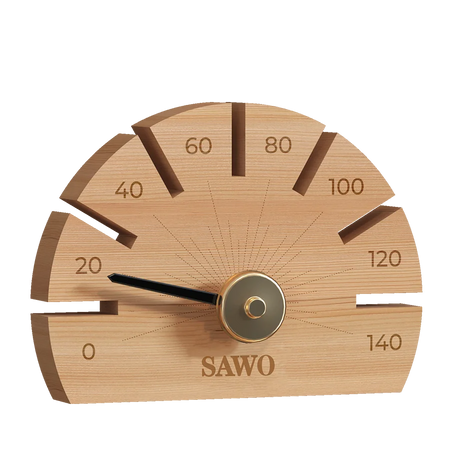 Sawo Loisto Saunathermometer abgerundet aus Zeder 109-TD