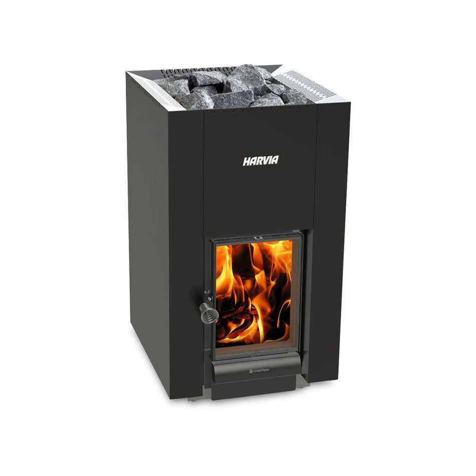 Harvia Linear 22 GreenFlame | Saunaofen Holz | 15,7 kW