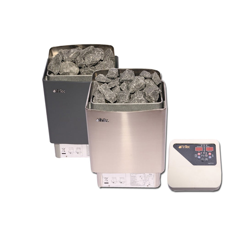 FinTec Irmina |  Saunaofen elektrische Temperaturanzeige | inkl. externe Steuerung | 6 kW / 9 kW