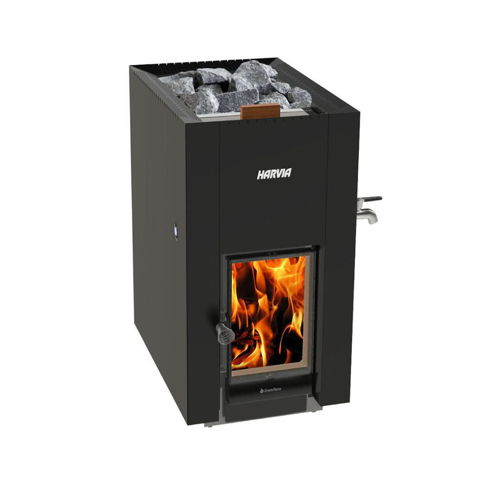 Harvia Linear 22 GreenFlame ES | Saunaofen Holz | 15,7 kW