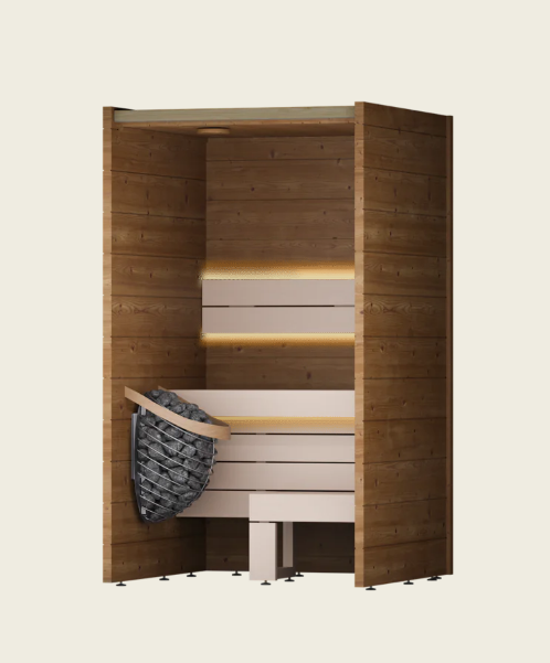 Leil® Como 120 | Design Mini Sauna für den Innenbereich | 122 x 131 x 208 cm