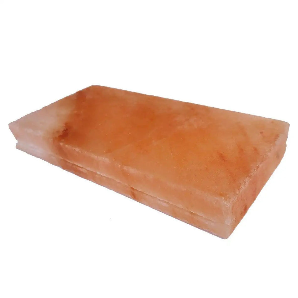 wellmia® Himalaya Salzfliese glatte Oberfläche mit Nut | Salzziegel 20 x 10 x 2,5 cm (B x H x T) | für Sauna Salz Block | zum stecken