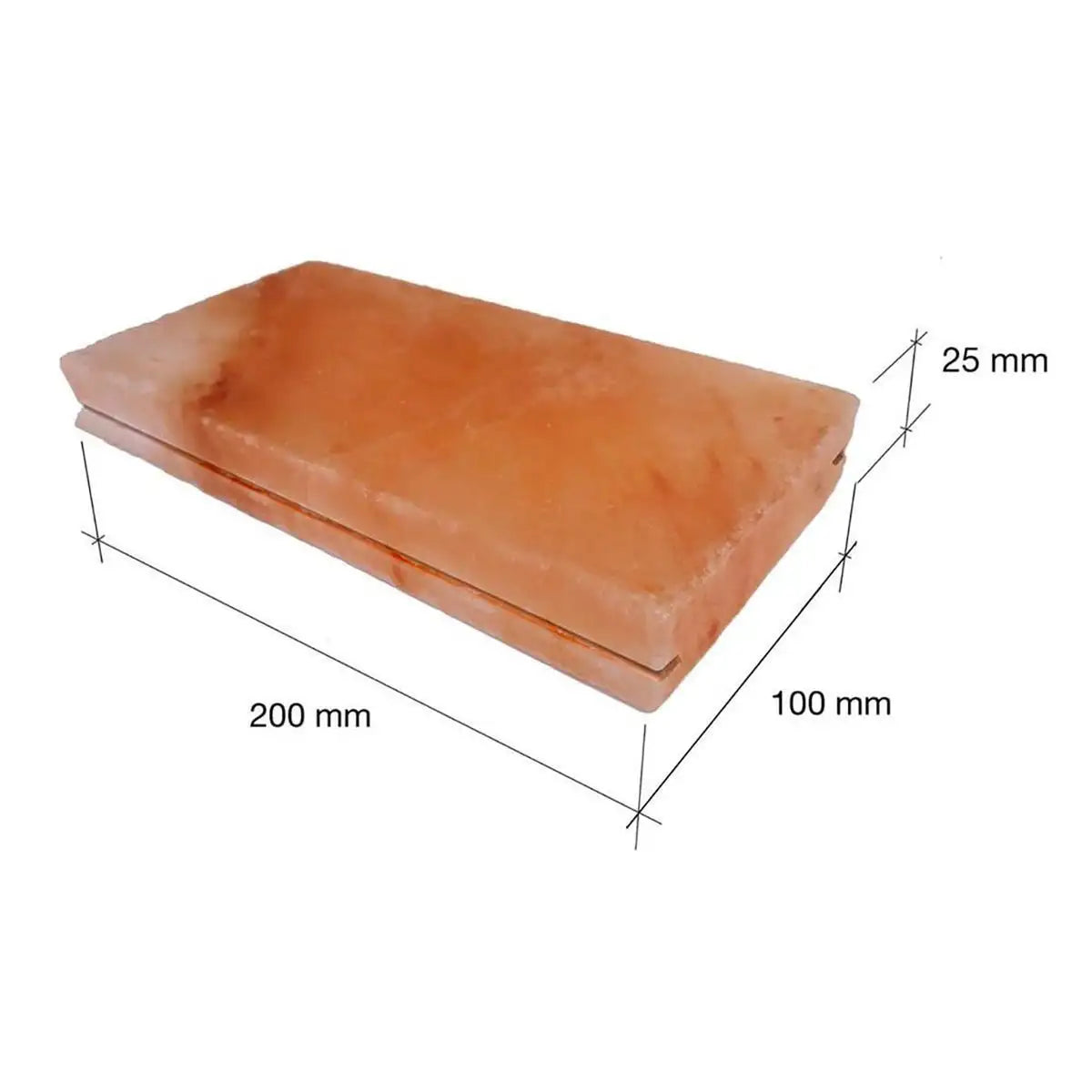 wellmia® Himalaya Salzfliese glatte Oberfläche mit Nut | Salzziegel 20 x 10 x 2,5 cm (B x H x T) | für Sauna Salz Block | zum stecken