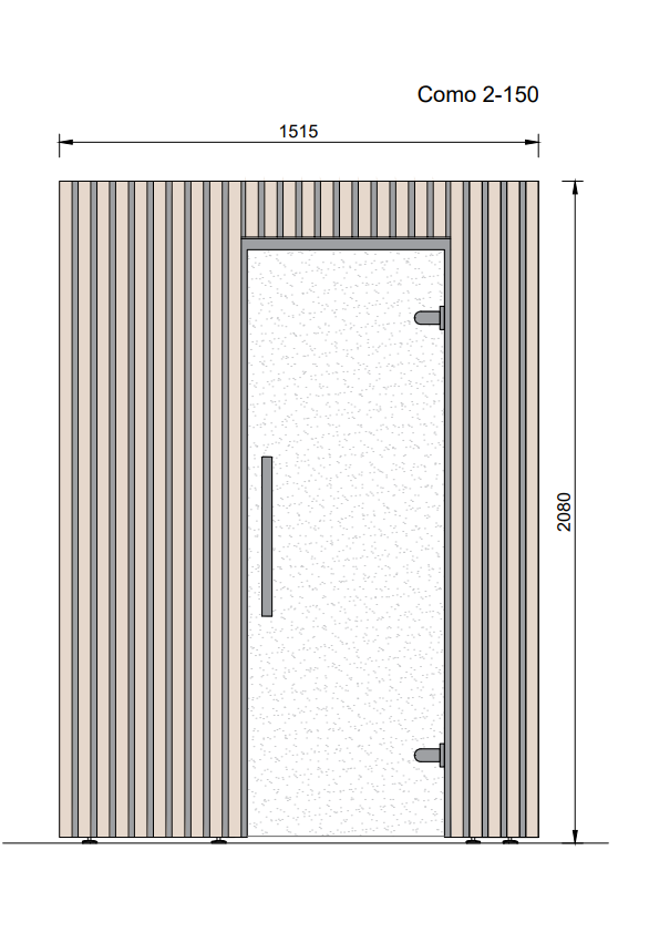 Leil® Como 150 | Design Sauna für den Innenbereich | 152 x 131 x 208 cm