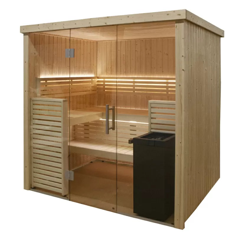 Harvia Variant View M | Innensauna Fichtenholz Bausatz | 206 x 161 x 202 cm (B/T/H)