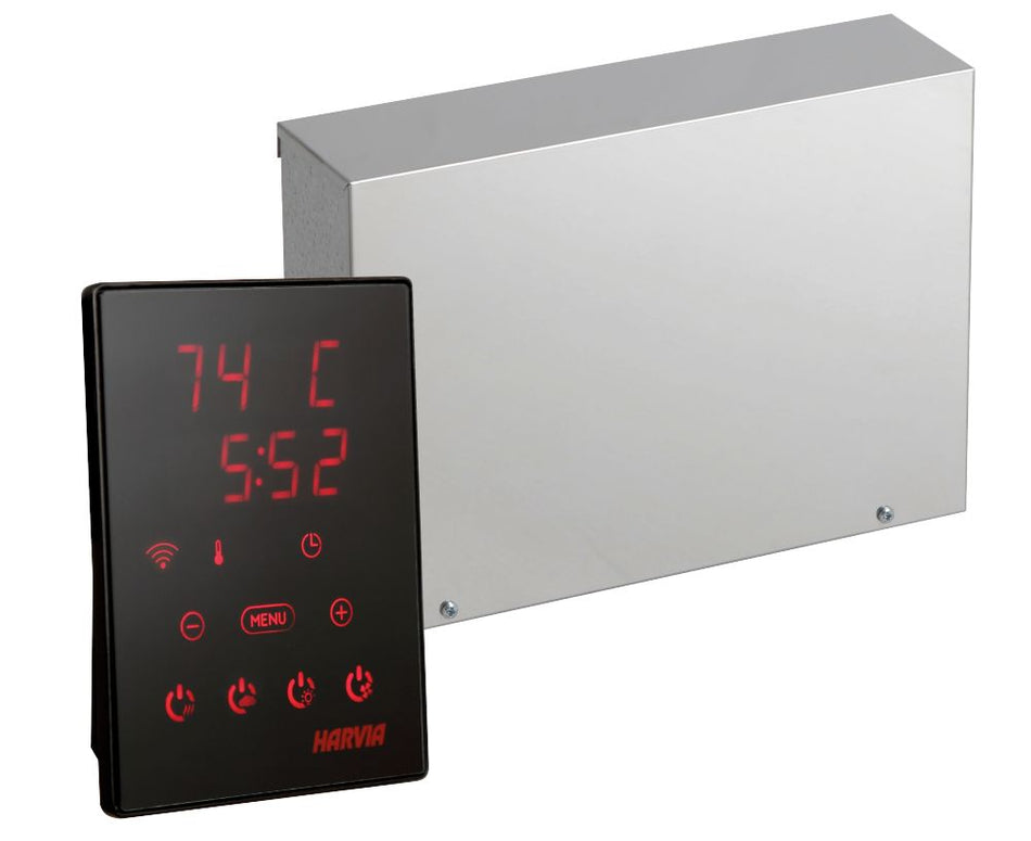 Harvia Xenio CX110CXW | Wifi - Steuerung für Sauna Combi Elektroöfen Schwarzes Steuergerät 2,3 kW-11 kW