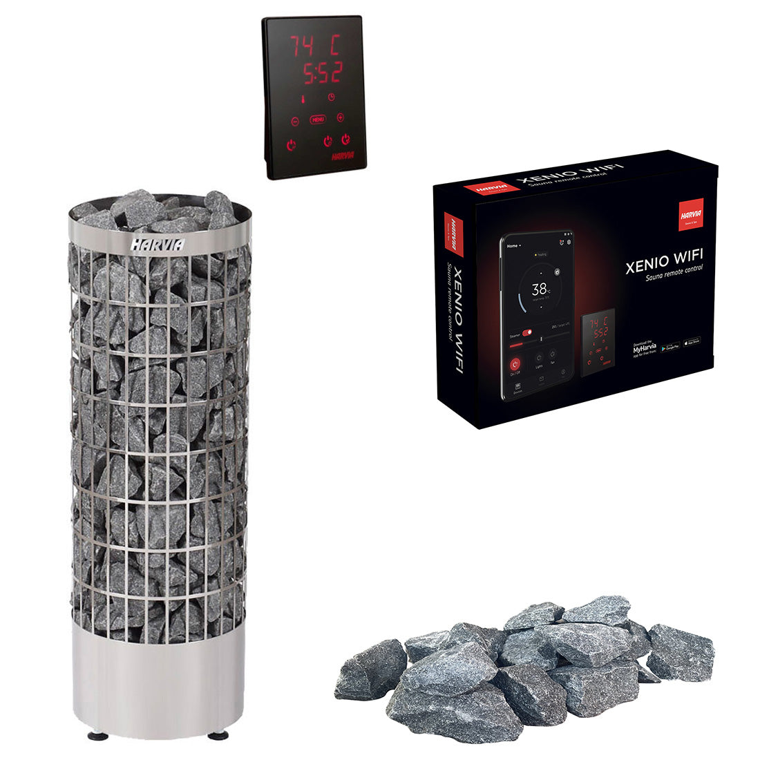 Harvia Cilindro XE | Elektro Saunaofen Set mit CX110