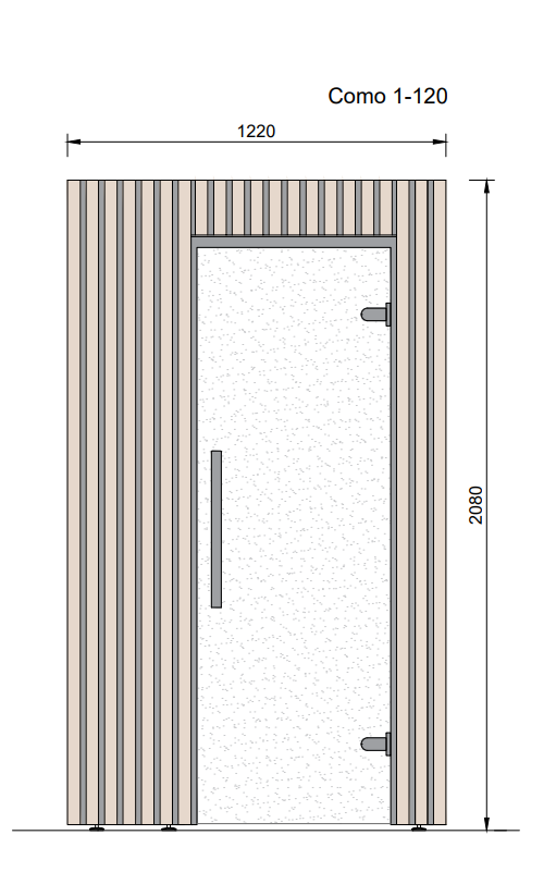 Leil® Como 120 | Design Mini Sauna für den Innenbereich | 122 x 131 x 208 cm