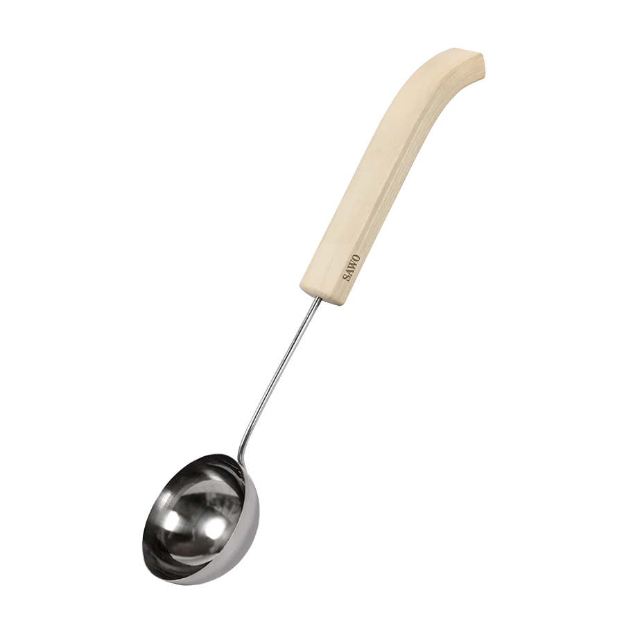 Sawo Saunakelle Edelstahl mit geschwungenem Griff 45,5 cm Espe 453-MA
