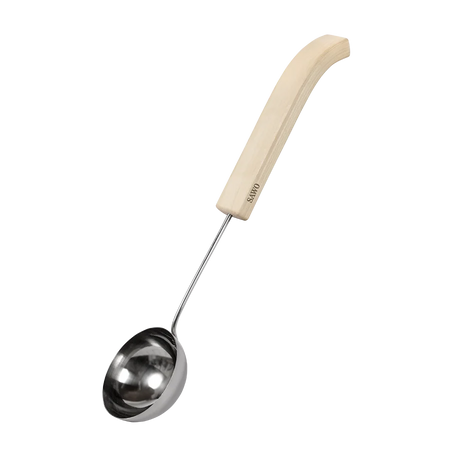 Sawo Saunakelle Edelstahl mit geschwungenem Griff 45,5 cm Espe 453-MA