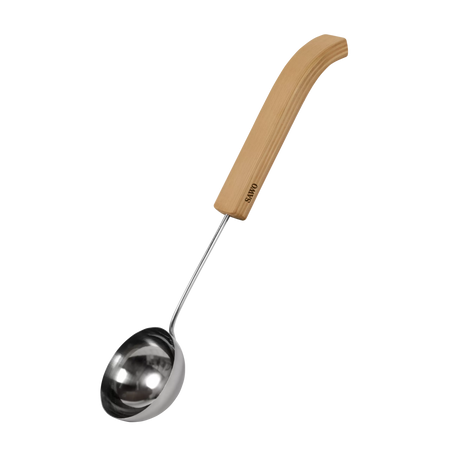 Sawo Saunakelle Edelstahl mit geschwungenem Griff 45,5 cm Zeder 453-MD