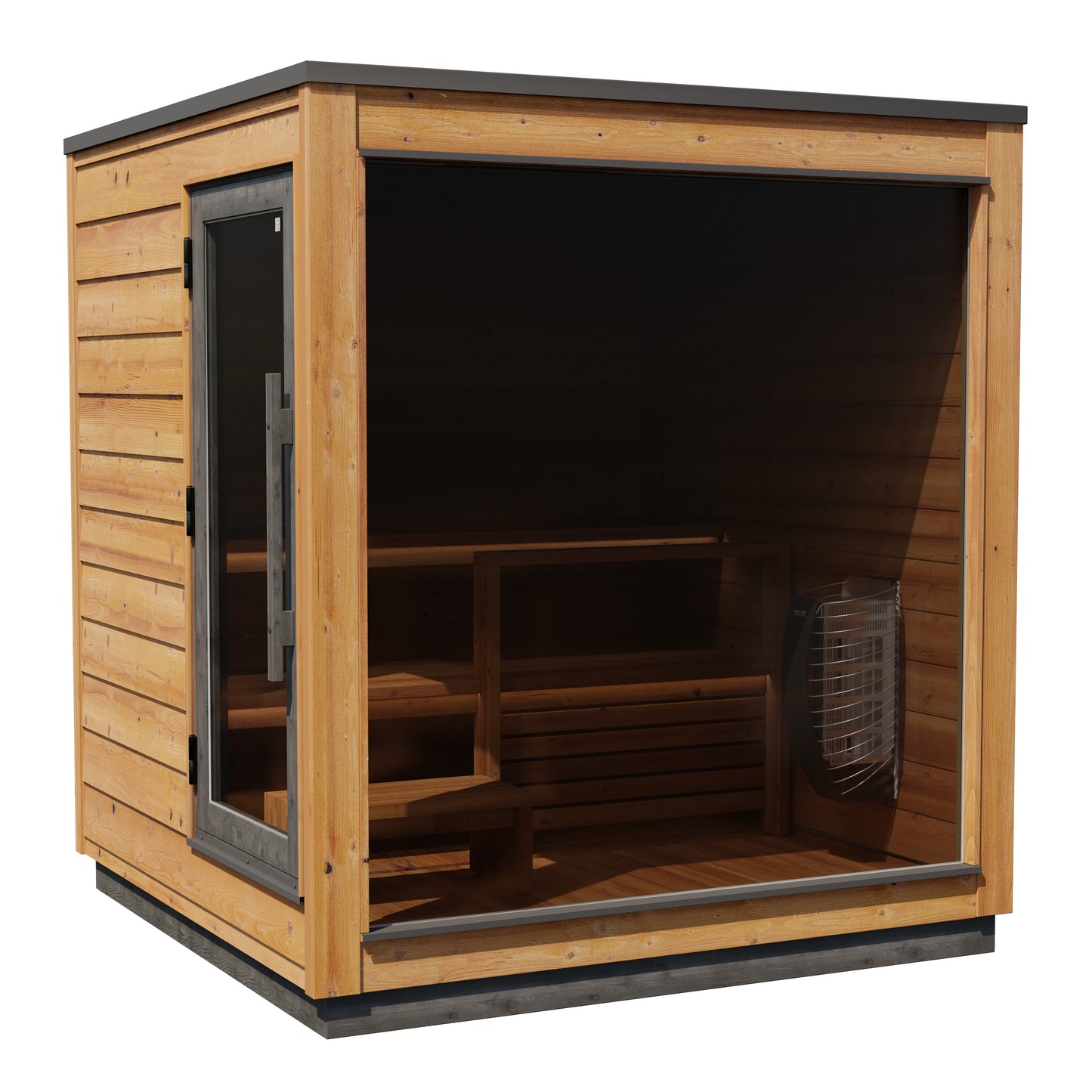 Harvia x Kirami FinVision Sauna M Dawn |  inkl. Harvia Spirit XW 9 kW Elektroofenset