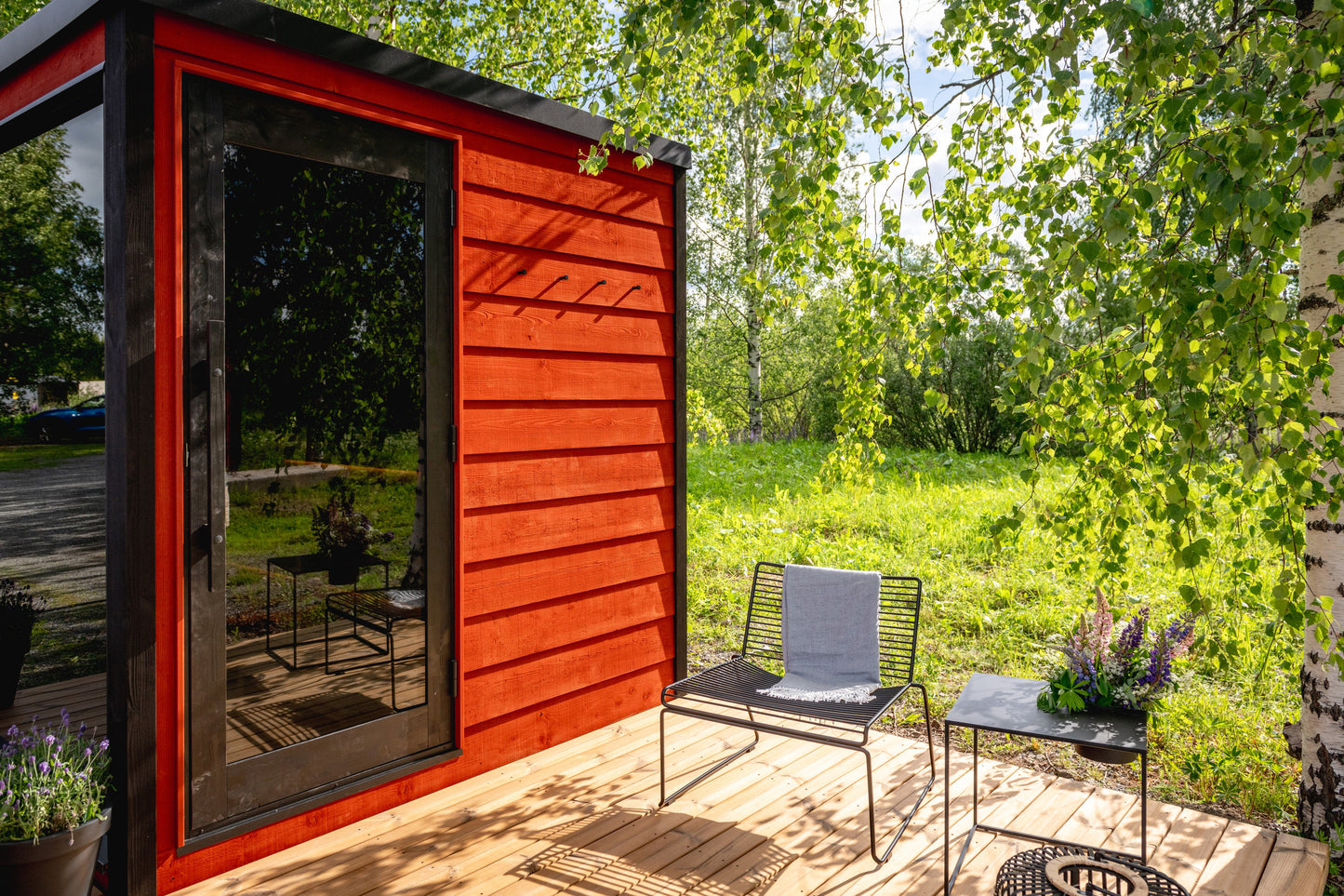 Harvia x Kirami FinVision Sauna M Dawn |  inkl. Harvia Spirit XW 9 kW Elektroofenset