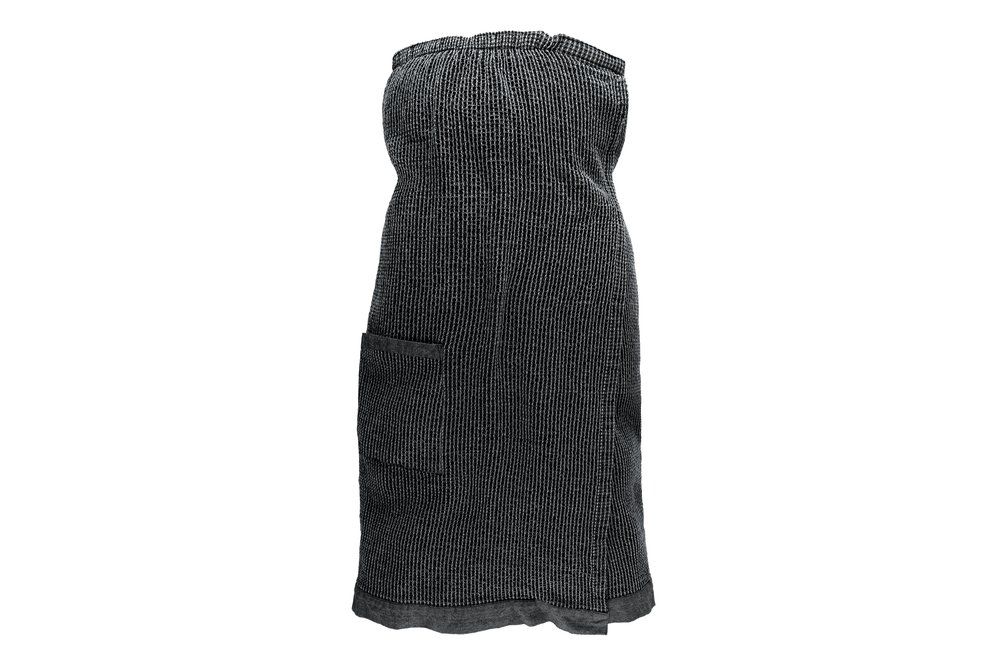 rento Kenno Sarong | Taillenhandtuch schwarz/grau | 85x145 cm