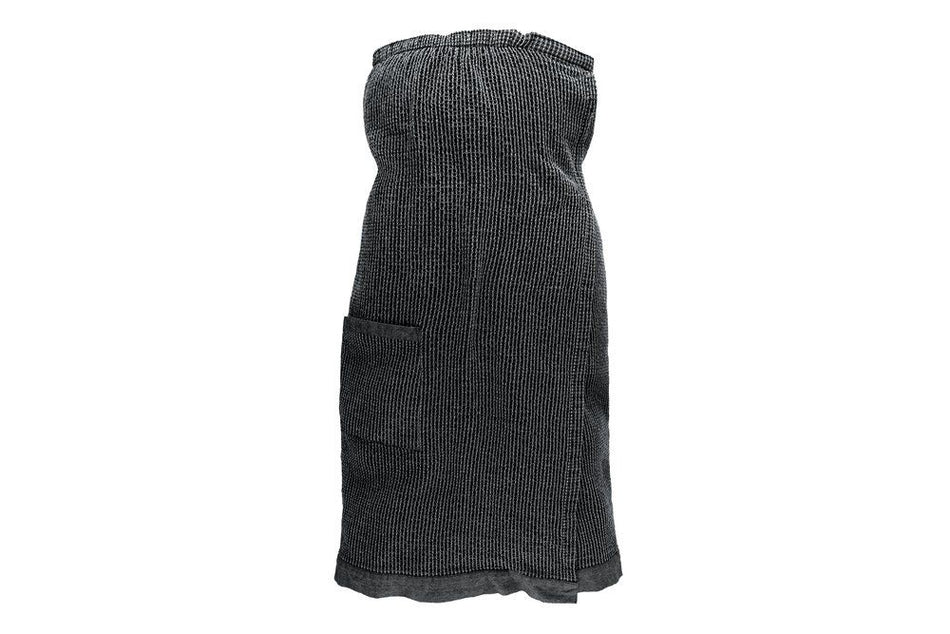 rento Kenno Sarong | Taillenhandtuch schwarz/grau | 85x145 cm