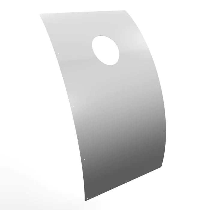 Fintec Strahlschutzblech für Fasssauna seitliche Montage | 670 × 1.368 mm