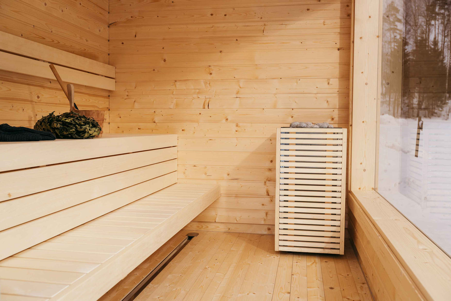 Huum Holzverkleidung | Paneele geeignet für Huum Core Saunaöfen (Farbe wählbar) | 4 Paneele