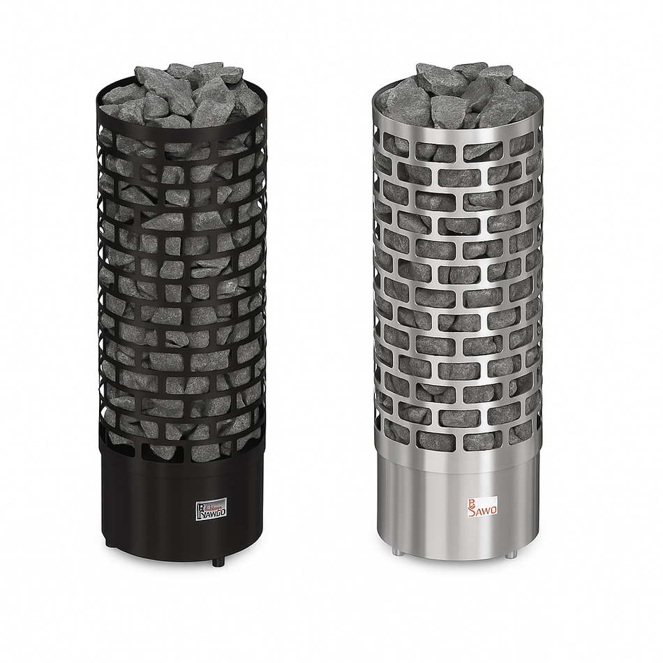 Sawo Aries Round | Sauna Elektroofen benötigt externe Steuerung | 6 kW / 7.5 kW / 9 kW