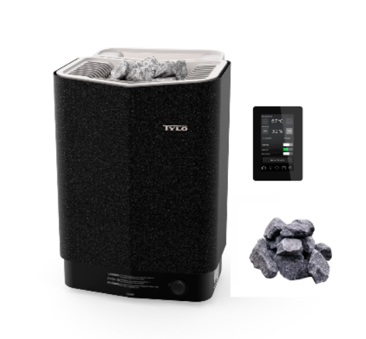 Tylö Sense Combi Elite | Combiofen Komplettset mit externer Tylö Elite Saunasteuerung und 20kg Tylö Saunasteinen | 6.6 kW / 8 kW / 10.5 kW