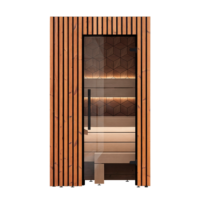 Leil® Como 120 | Design Mini Sauna für den Innenbereich | 122 x 131 x 208 cm