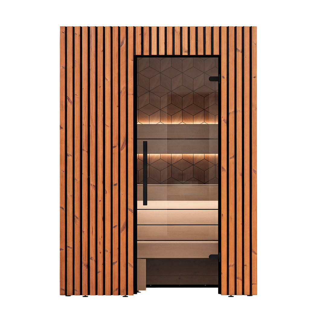 Leil® Como 150 | Design Sauna für den Innenbereich | 152 x 131 x 208 cm