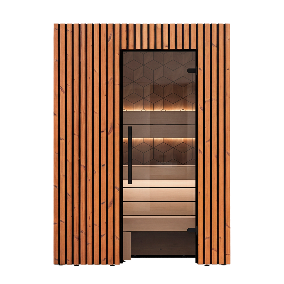 Leil® Como 150 | Design Sauna für den Innenbereich | 152 x 131 x 208 cm