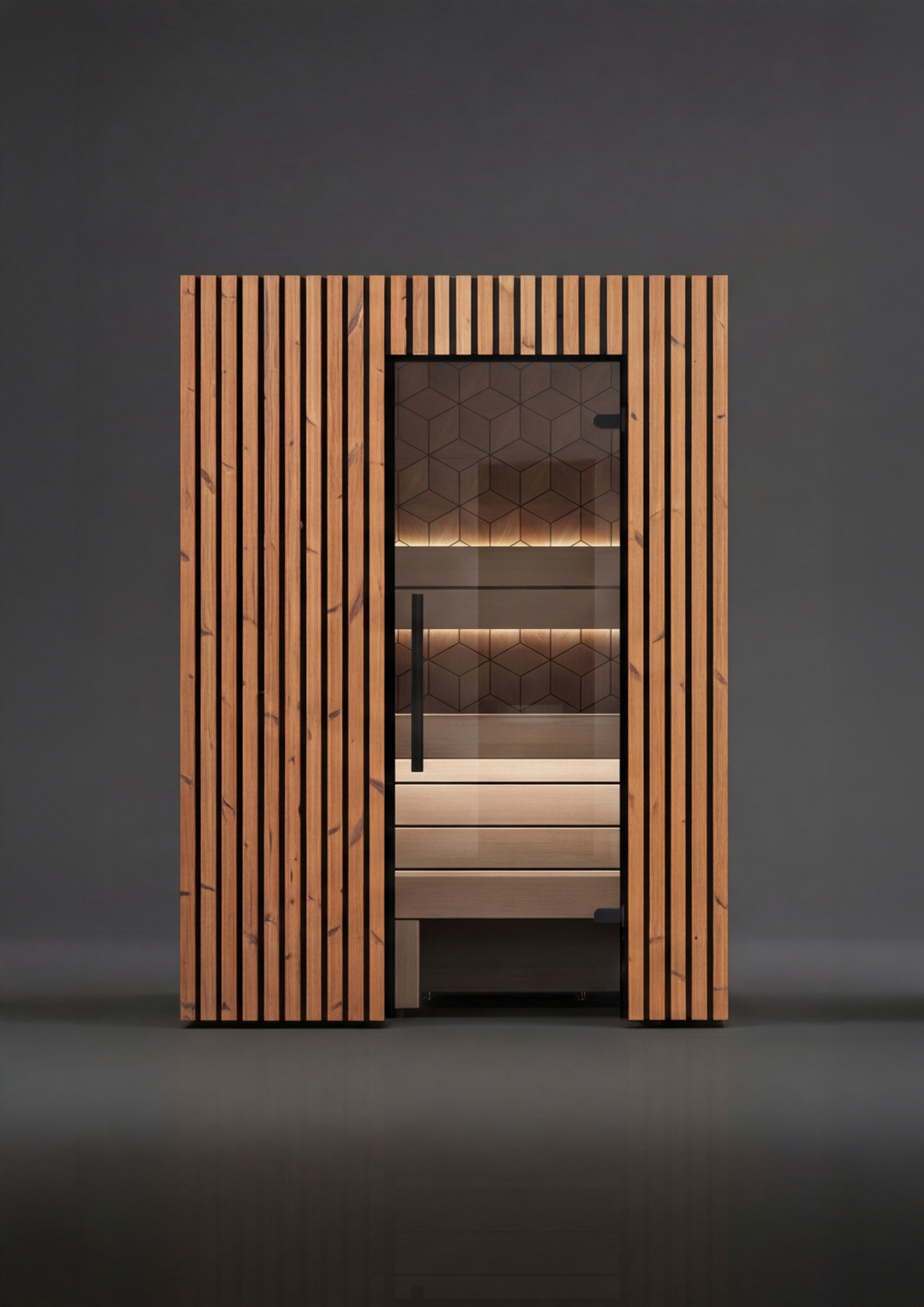 Leil® Como 150 | Design Sauna für den Innenbereich | 152 x 131 x 208 cm