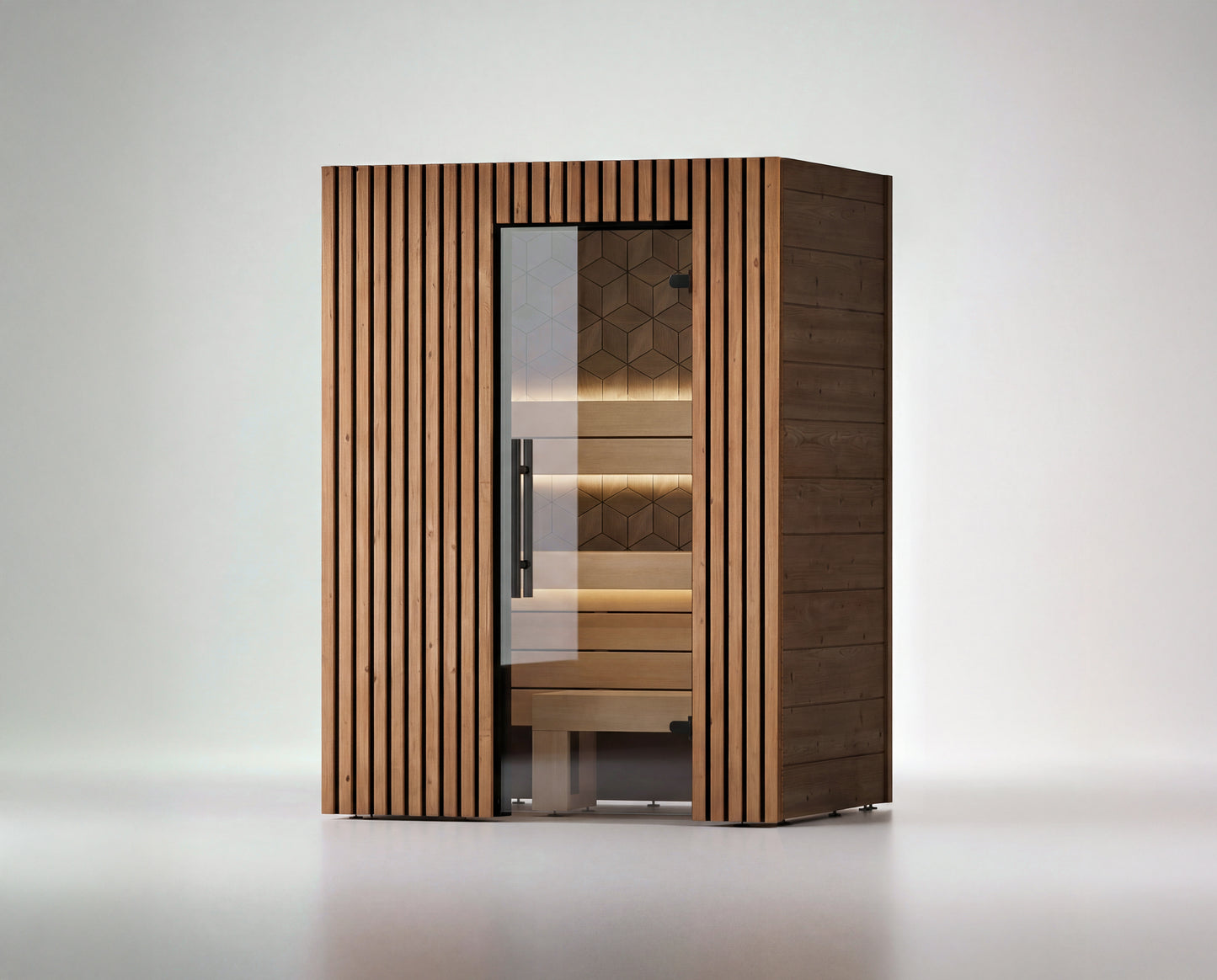 Leil® Como 150 | Design Sauna für den Innenbereich | 152 x 131 x 208 cm