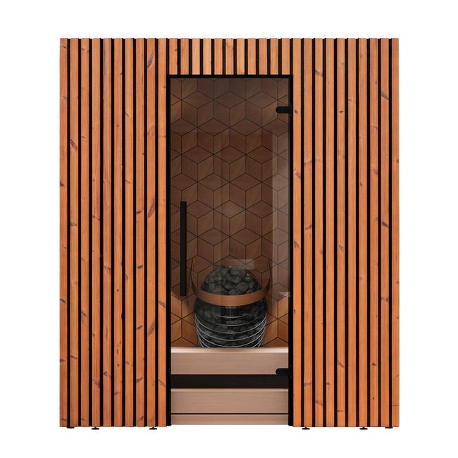Leil® Como 180-2 Family | Design Sauna für den Innenbereich | 181 x 150 x 208 cm