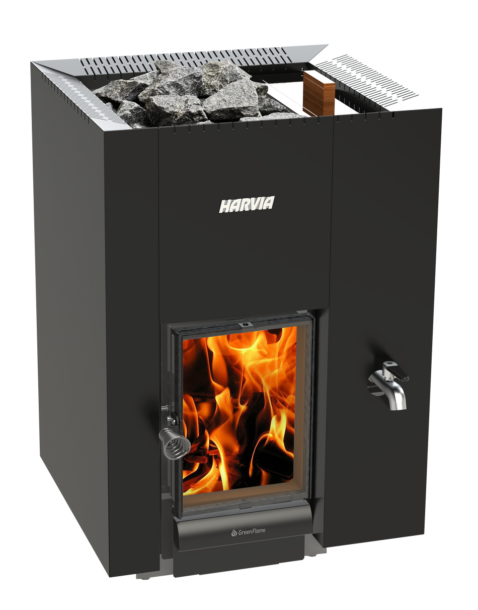 Harvia Linear 22 GreenFlame RS | Saunaofen Holz | 15,7 kW