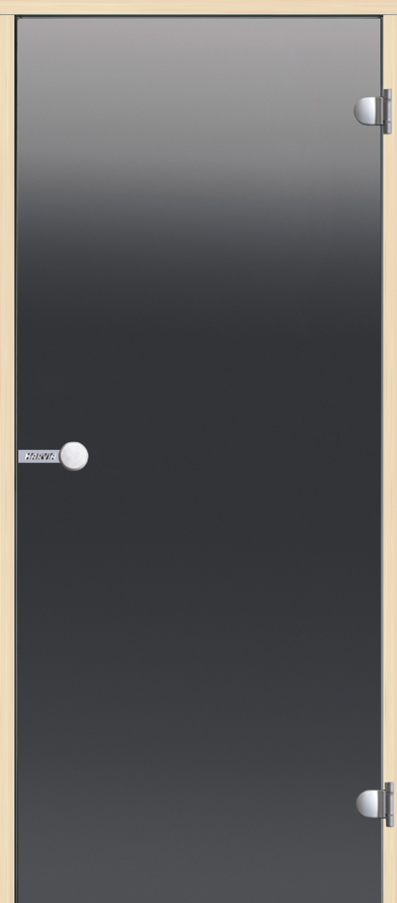 Harvia Glastür grau | Kieferholzrahmen | 7x19