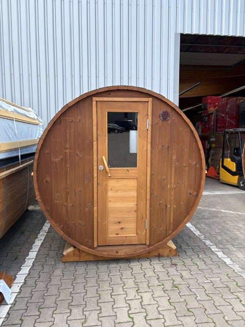 wellmia® Fasssauna Small 230 cm | Saunafass vormontiert & sofort verfügbar