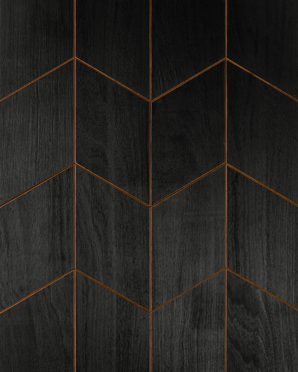 wellmia® Athena Thermo Black | Sauna Dekopaneel für die Wand und Decke | Thermo Abachiholz | 0,85 m2