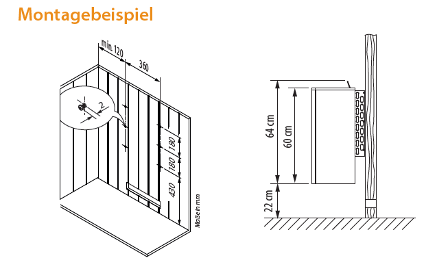 EOS Moment W | Sauna Elektroofen benötigt externe Steuerung | 6 kW / 7.5 kW / 9 kW