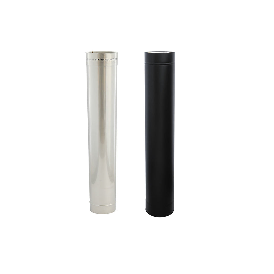 wellmia® Schornsteinrohr einwandig 25 cm | 50 cm | 100cm | Edelstahl