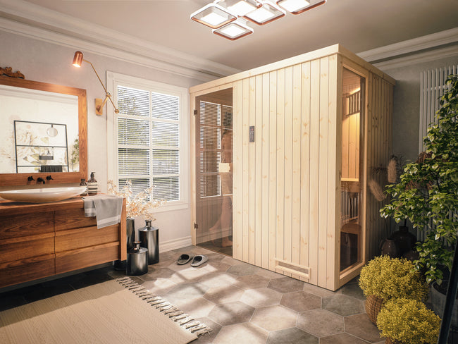 wellmia® Vital+ | Innensauna Bausatz Fichtenholz | versch. Modelle