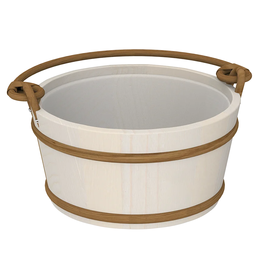 Sawo Saunakübel mit Rattangriff 9 L Espe 300-HA