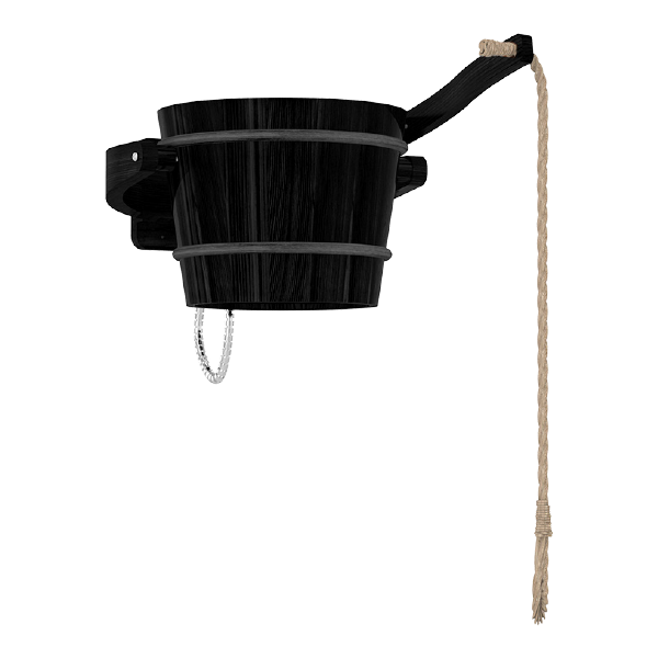Sawo Duscheimer 18 Liter aus Zeder Schwarz | 393-BL