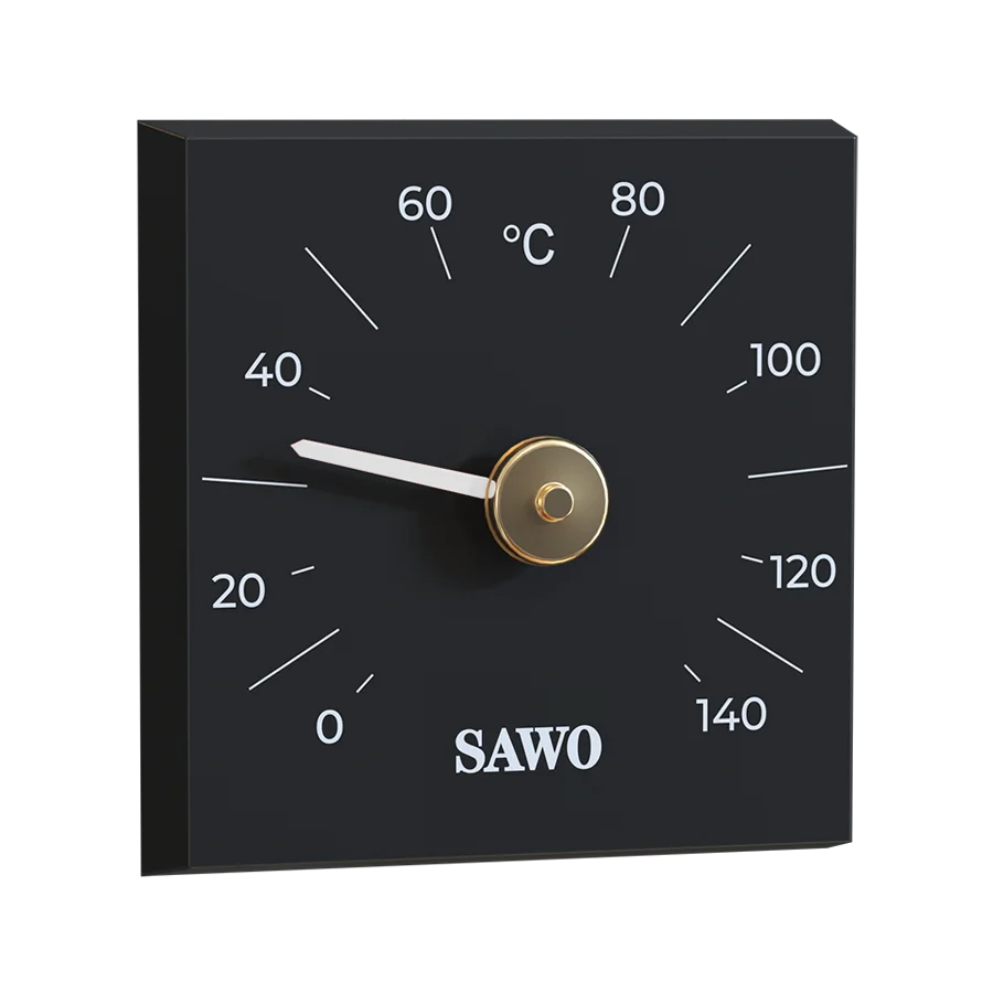 Sawo Kanto Saunathermometer Schwarz 104-TBL