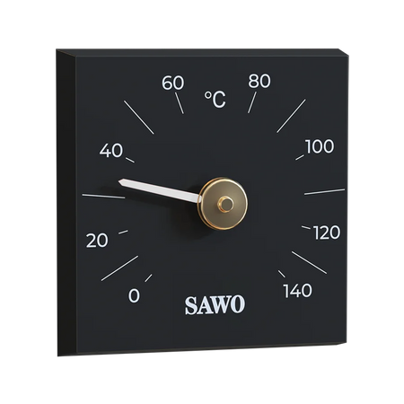 Sawo Kanto Saunathermometer Schwarz 104-TBL