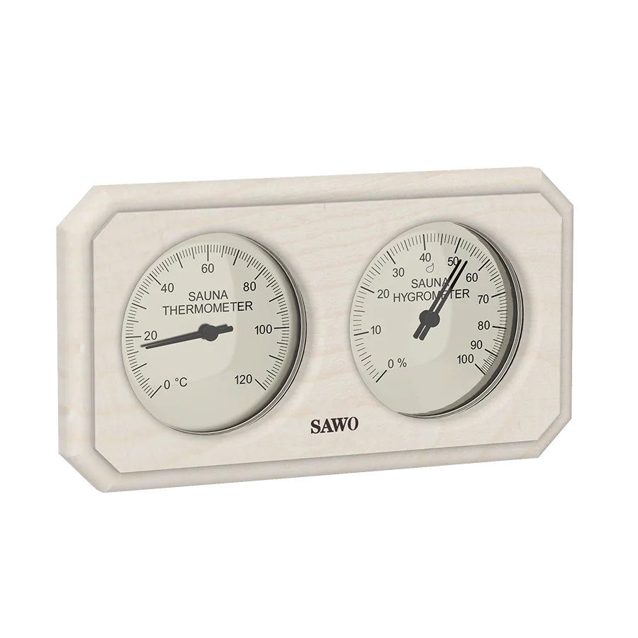 Sawo Thermo-Hygrometer Cut Corner Rectangle Espe 221-THA