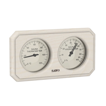Sawo Thermo-Hygrometer Cut Corner Rectangle Espe 221-THA