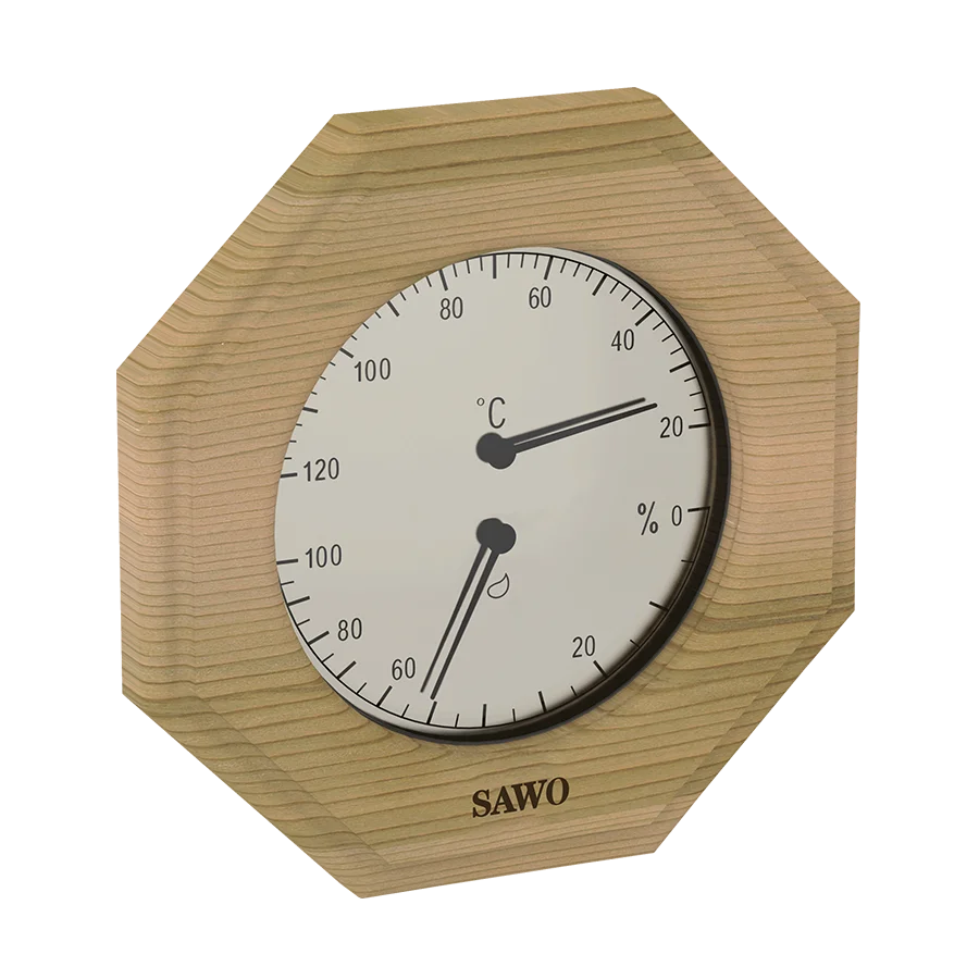 Sawo Thermo-Hygrometer Octagon (achteckig) Zeder 241-THD