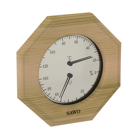 Sawo Thermo-Hygrometer Octagon (achteckig) Zeder 241-THD