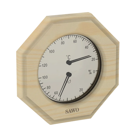 Sawo Thermo-Hygrometer Octagon (achteckig) Hemlock 241-THH