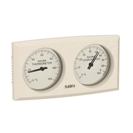 Sawo Thermo-Hygrometer Basic Curved Rectangle Espe 271-THBA
