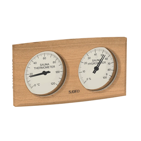 Sawo Thermo-Hygrometer Basic Curved Rectangle Zeder 271-THBD